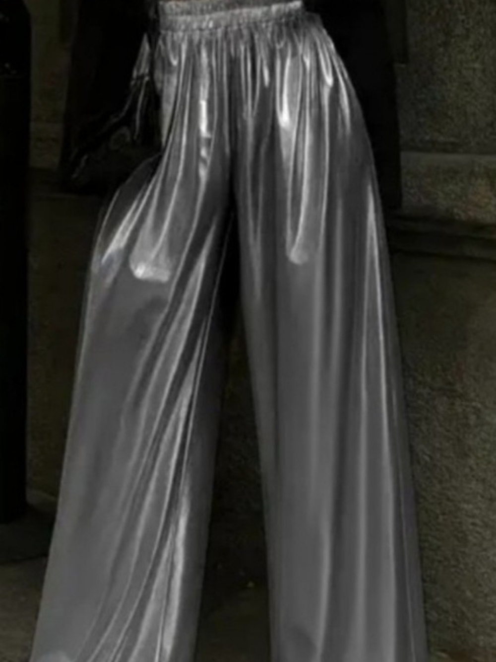 Women's Metallic Wide Leg Pants medium